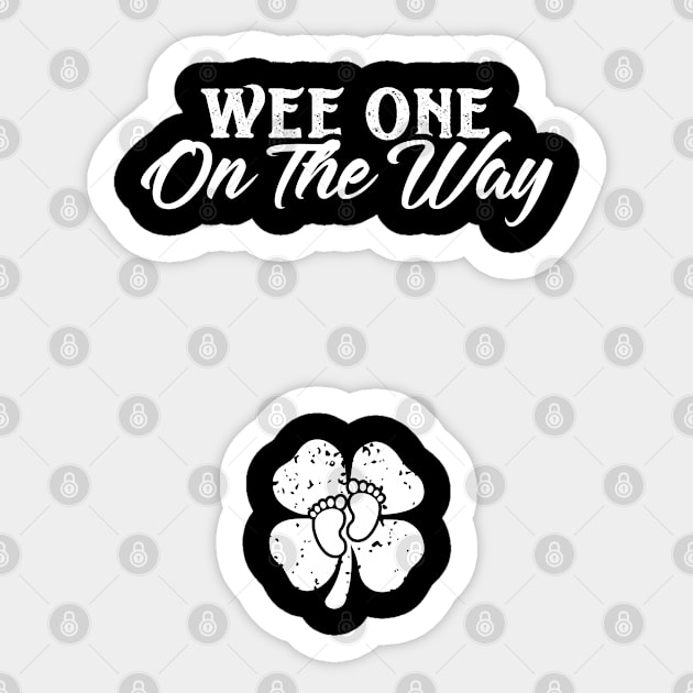 Wee One On The Way St Patricks Day Pregnancy Announcement Sticker by trendingoriginals